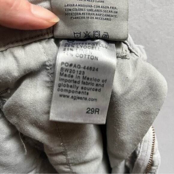 Adriano Goldschmied AG Anthropologie Evan Relaxed Pleated Linen Trouser Sz 29R - Picture 9 of 13